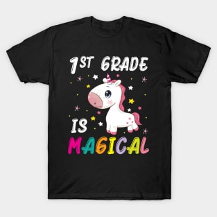 Unicorn Students Seniors Back To School 1st Grade Is Magical T-Shirt